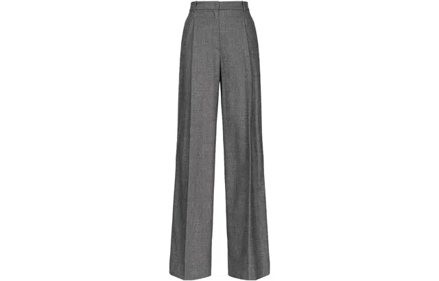 PINKO Prince-Of-Wales Flannel Palazzo Trousers