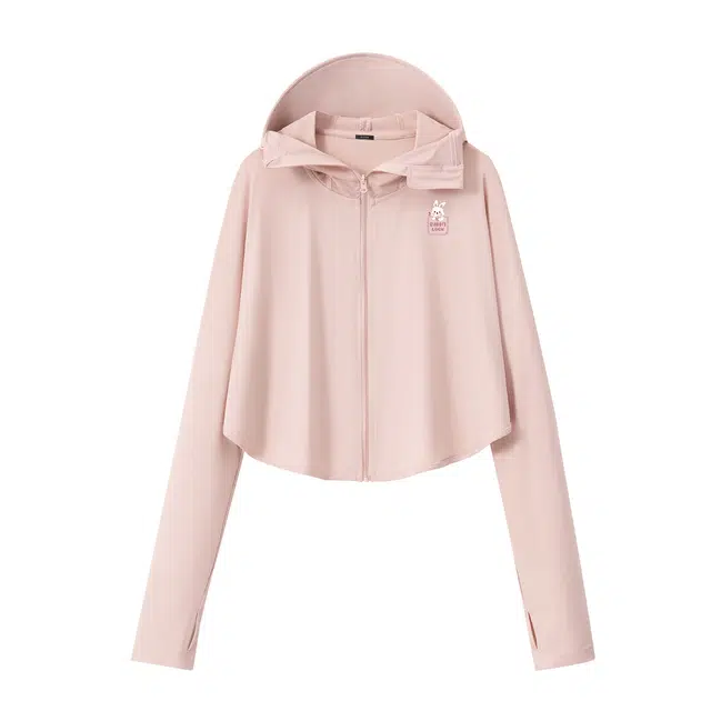 棉致 纯色连帽简约舒适防晒服 女款