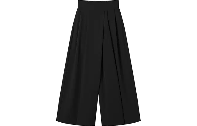 对白 宽松叠搭式设计感慵懒阔腿纯色休闲裤 女款 对白