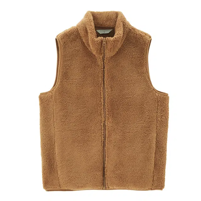 佐丹奴 珊瑚绒立领针织拉链合身马甲 女款