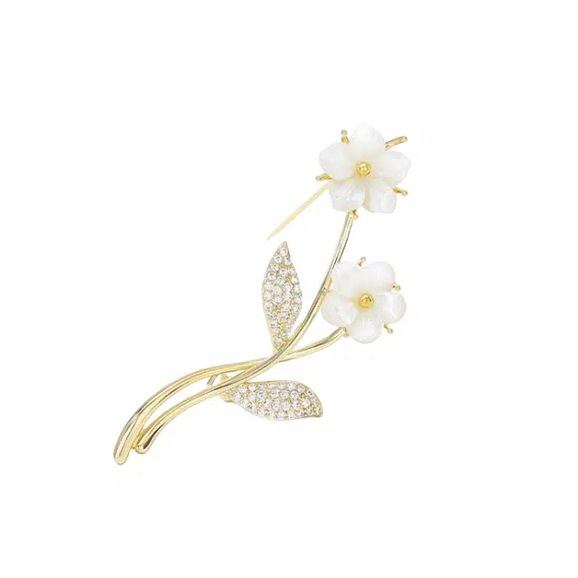 暖瞳 花朵精致设计感小众精致时尚高级感 合金 胸针 女款