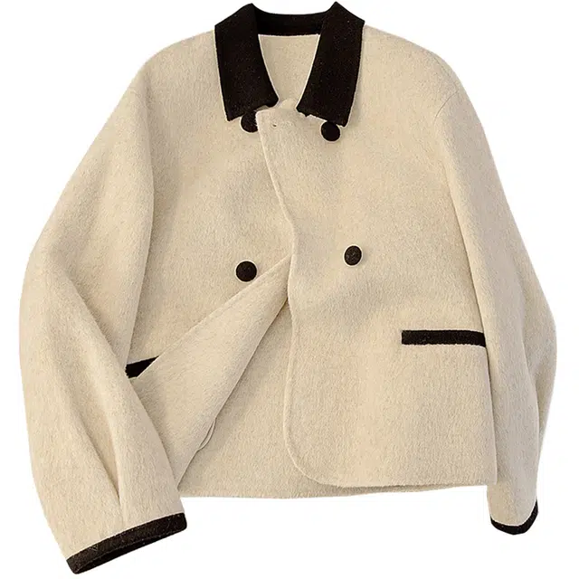 丝柏舍 简约翻领长袖夹克 女款 燕麦色