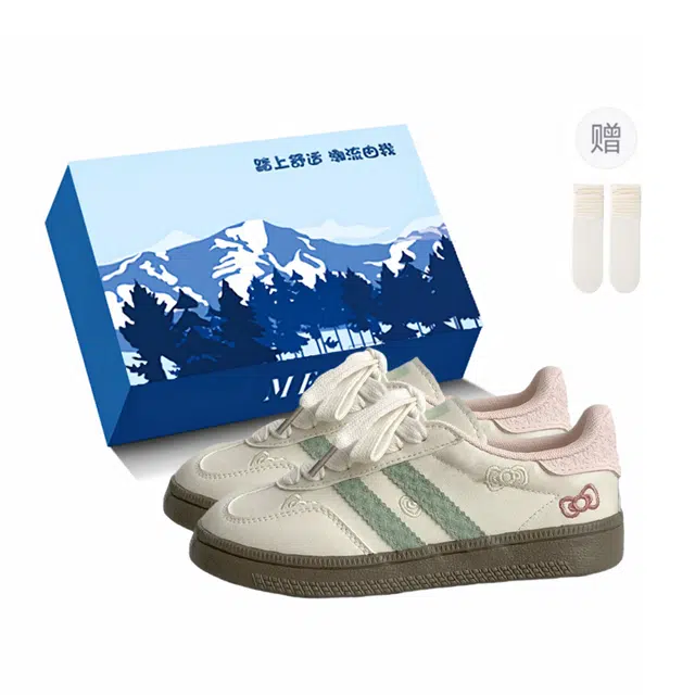 小鹿米利 小众德训鞋可爱小白鞋学生百搭 防滑 低帮 板鞋 女 芭乐粉