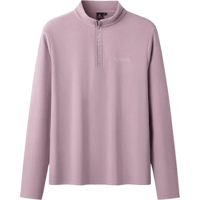 探路者 舒适保暖防风绒感外套 女款 雾光紫