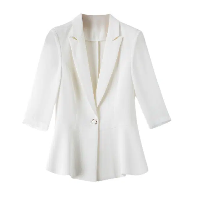 晚白 气质通勤干练职业西装 女款 白色