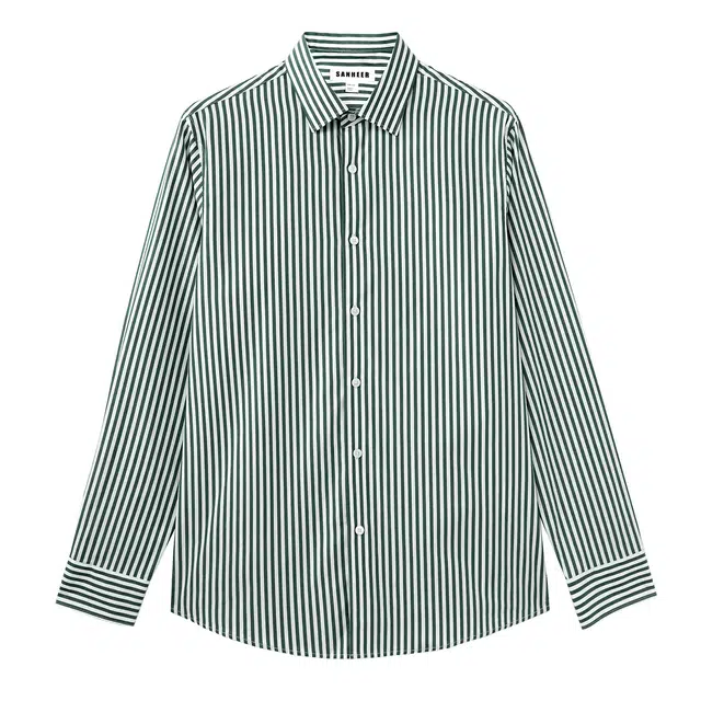 丹宁哲学 高档纯棉色织条纹商务通勤百搭长袖衬衫 男款