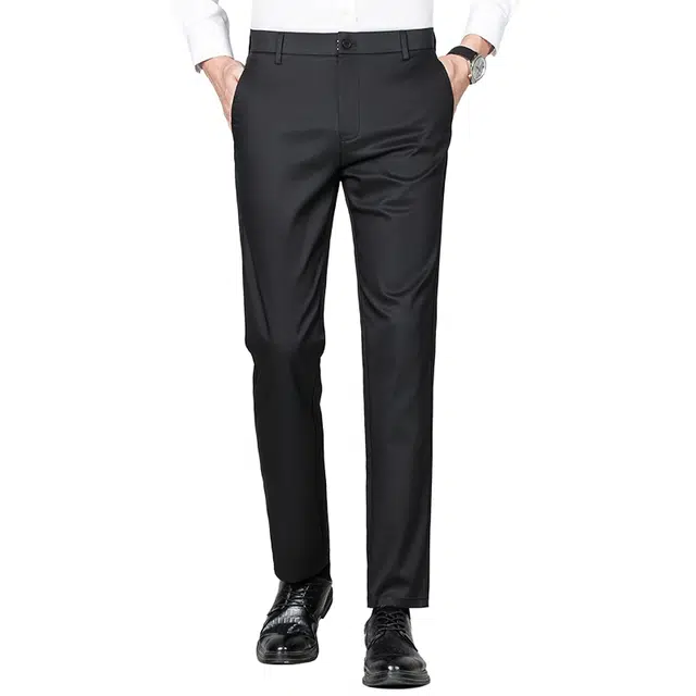 老爷车 春夏轻商务凉感舒适垂感轻奢直筒长裤休闲裤 男款