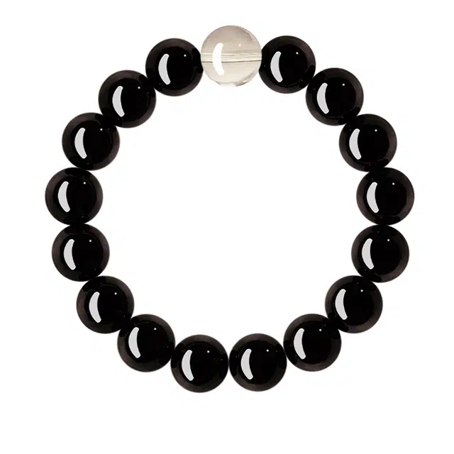 千玺世家 新中式五行招财转运轻奢小众设计 黑曜石 手串 男女同款情侣款