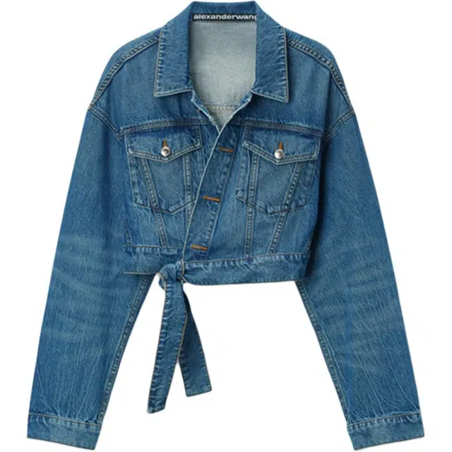 Alexander Wang SS25 Denim Wrap Jacket