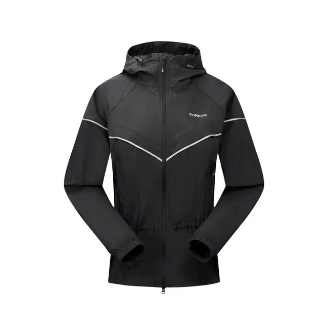 探路者 舒适简约百搭拼色连帽拉链 透气防晒防紫外线防晒服 女款