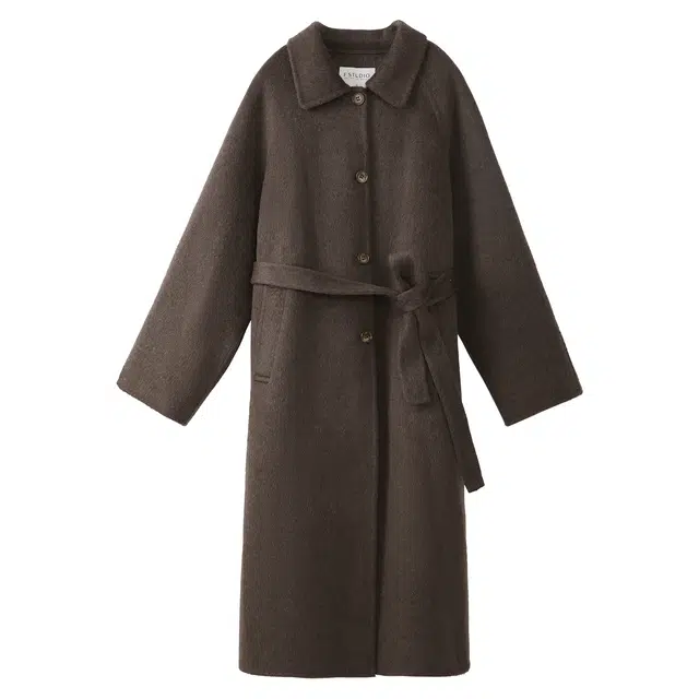 法儿家 韩系气质通勤双面呢纯色长袖大衣 女款