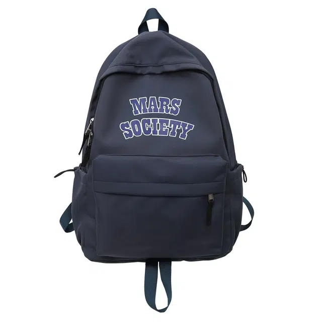 凡思曼 美式复古字母简约大容量 帆布 双肩包 常规 男女同款情侣款 多色