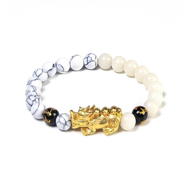 灵晔 新中式国潮文玩盘玩简约高级感 好运莲莲诸事顺利 平安顺遂 考试考研考公上岸 白玉菩提 手串 男女同款情侣款