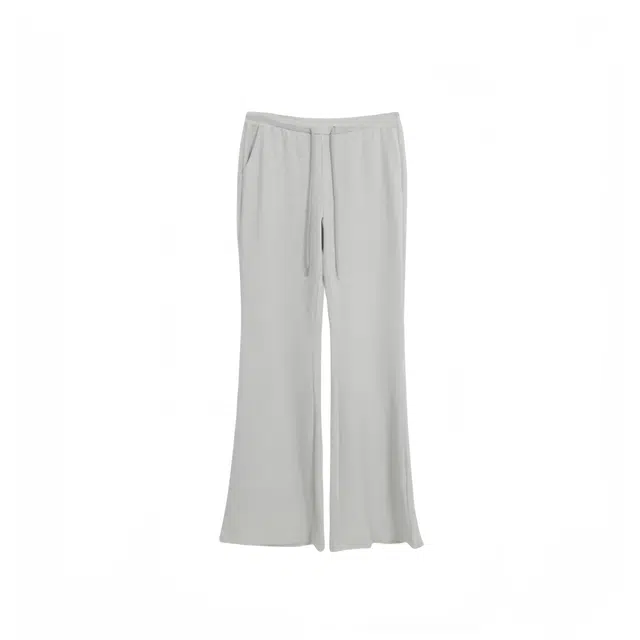 木清清 直筒纯色高腰休闲裤 女款 灰色