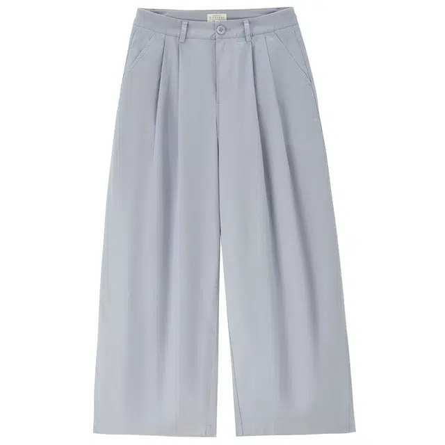 佐丹奴 压褶中腰阔腿薄款九分裤休闲裤 女款