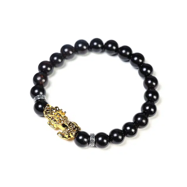 灵晔 新中式国潮简约高级感文玩盘玩 招财纳福 好运莲莲诸事顺利平安顺遂考试考公考研上岸 黑檀 手串 男女同款情侣款