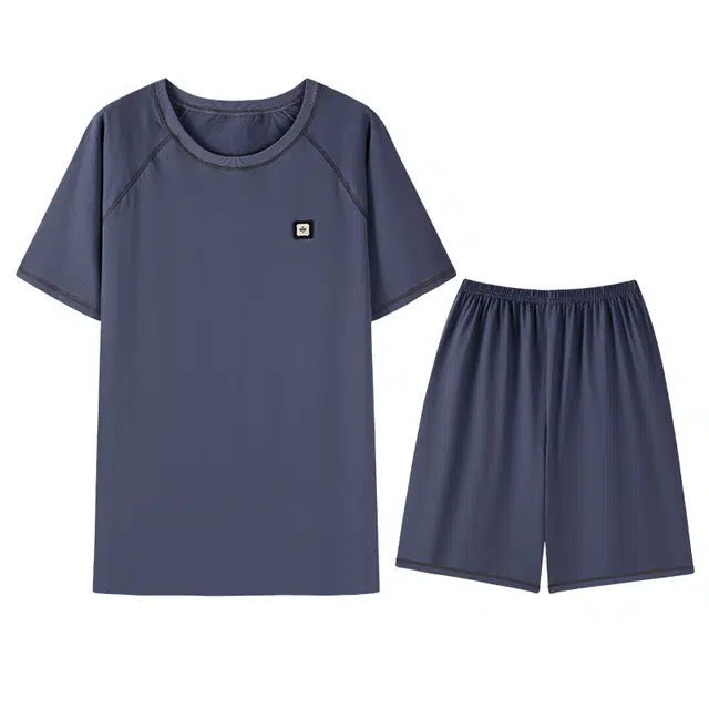 向薇 薄款舒适清凉休闲居家服外穿睡衣套装 男款