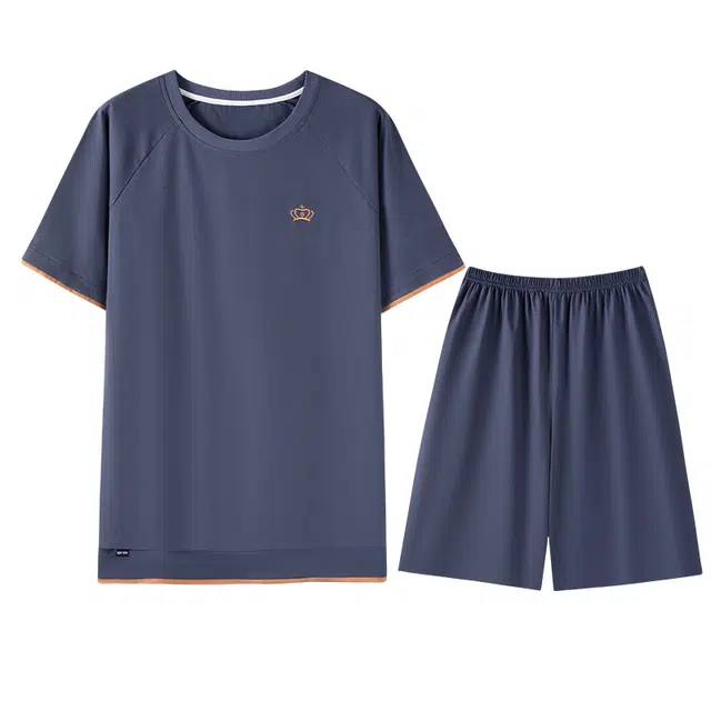 向薇 凉感短袖时尚青少年家居服睡衣套装 男款