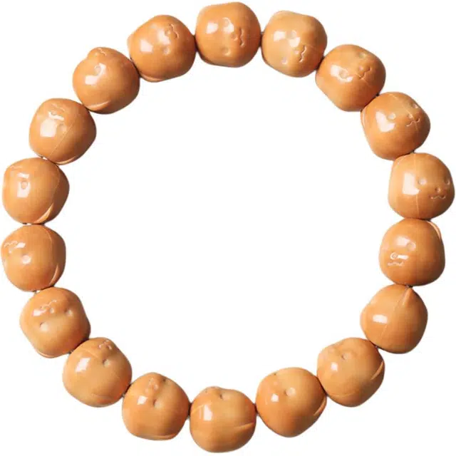 得笙陌 小熊好运国潮转运珠文玩小众 猴头核桃 手串 男女同款情侣款