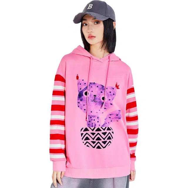 木果果木 春,秋,冬 慵懒韩版休闲连帽女长袖上衣卫衣 宽松 女款