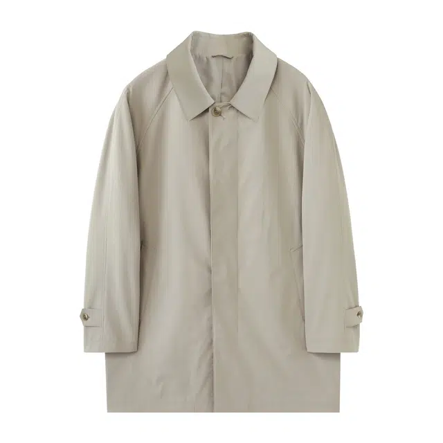丹宁哲学 防风防水抗皱高级感纯色插肩外套风衣 男款