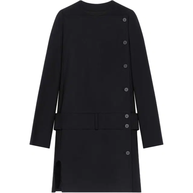 COURREGES SS25 OBLIQUE HERITAGE COAT BLACK