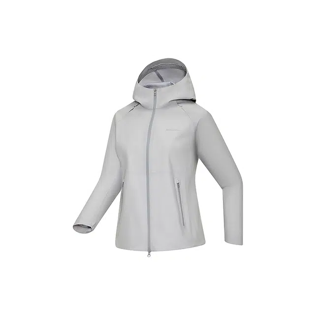 波司登  纯色拉链连帽收腰版型 通勤户外 防风防雨透汽软壳轻薄外套 冲锋衣 女款