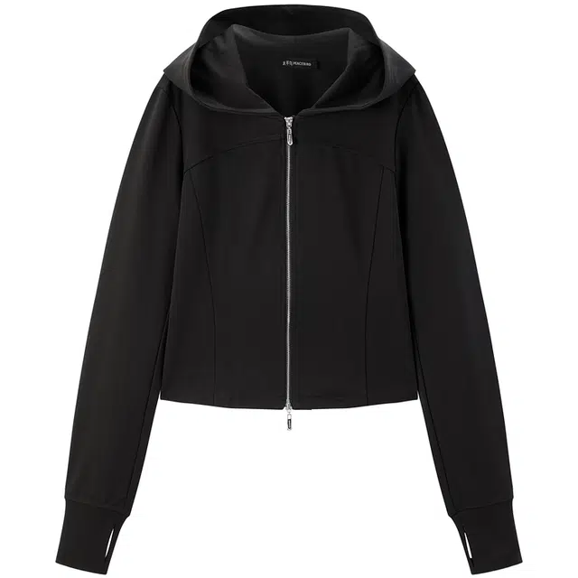 太平鸟 顺滑莱赛尔休闲连帽卫衣 女款 翎毛灰