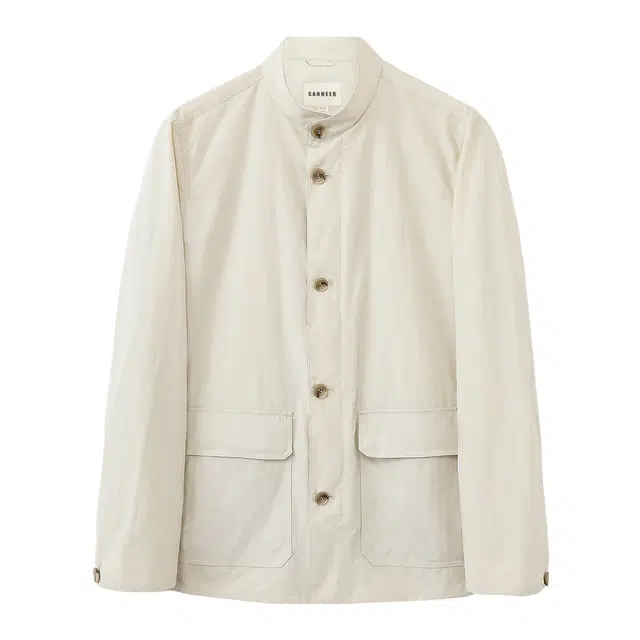 丹宁哲学 微皱肌理易打立领夹克外套 男款