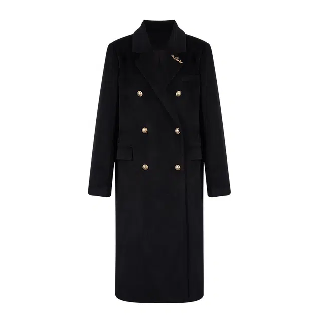 花铃太太 学院风双排扣简约高级感保暖风衣 女款