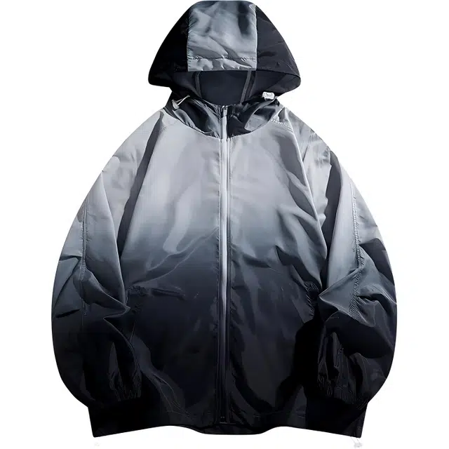 识恩 连帽宽松渐变色休闲外套防晒服 女款