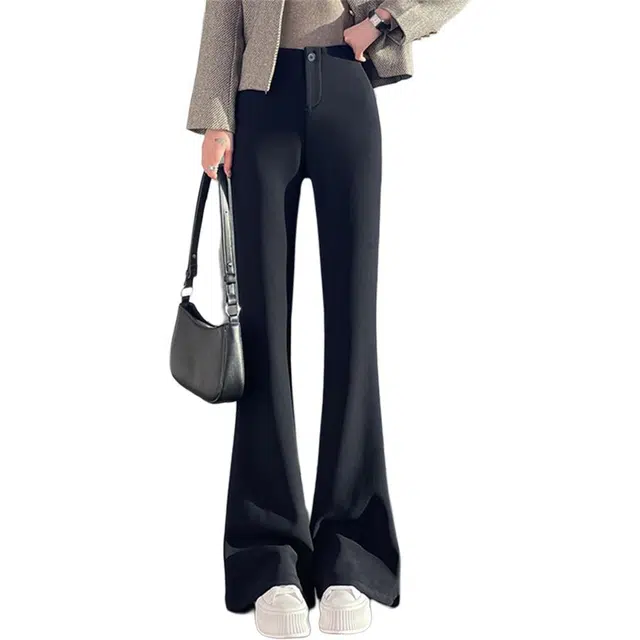 思蓓儿 高腰拖地裤垂感韩版喇叭裤休闲裤 女款