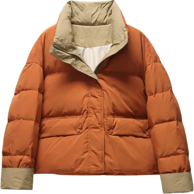 雅鹿 立领宽松时尚保暖长袖羽绒服 女款