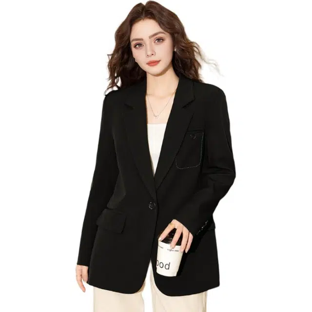 法文箱子 长袖通勤休闲西装 女款