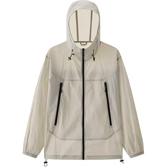 木清清 山系户外纯色连帽拉链长袖防晒服 女款