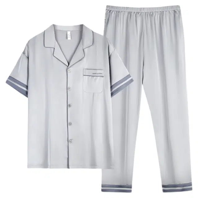 潞优野 短袖长裤高端家居服睡衣套装 男款