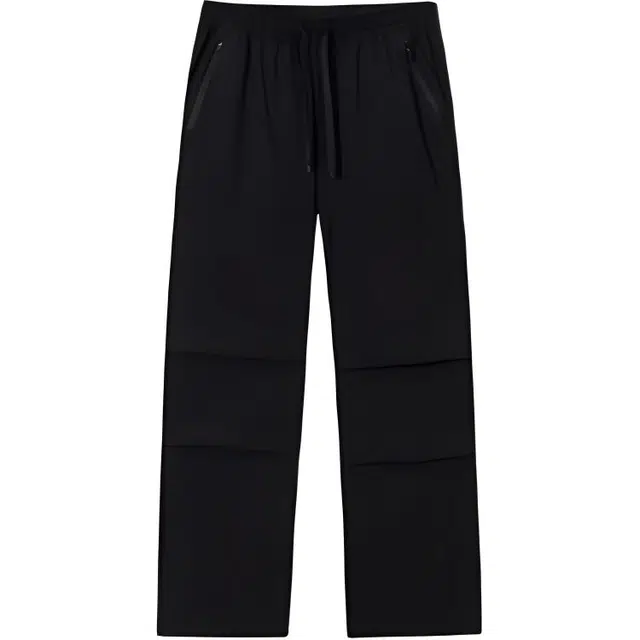 超级安踏 运动生活系列 简约纯色直筒系带宽松休闲裤 女款 基础黑