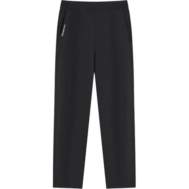 特步 运动生活系列 生活系列 纯色中腰透气百搭直筒休闲裤 女款 正黑色