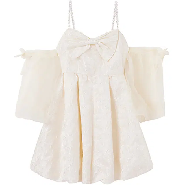 Summer Fairy Bow Dress Cream SS22