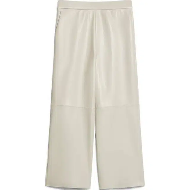 MaxMara Luciana Coated Fabric Trousers White
