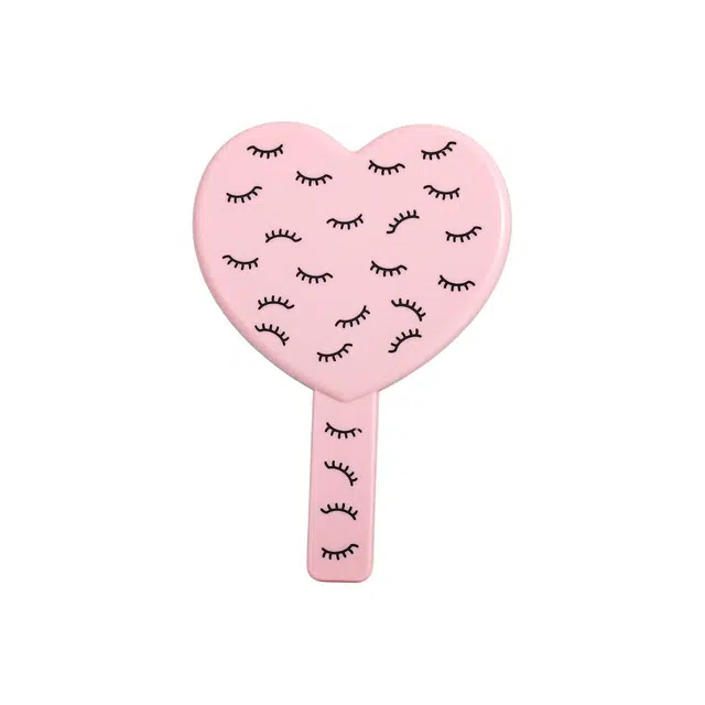 计轩 爱心手持化妆镜 便携随身