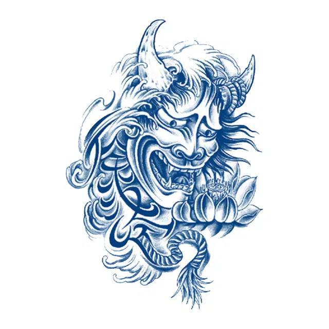 猎己  魔吟莲舞草本纹身贴 防水防汗不反光