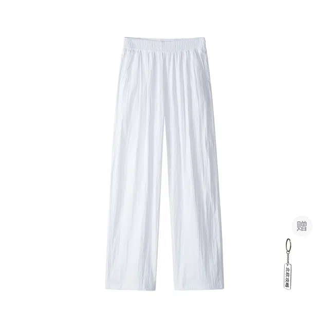 北欧攻略 高级感多巴胺色系垂感亲肤透气宽松特大码显瘦慵懒风山本裤松弛感拖地长裤薄款松紧腰休闲裤 男女同款