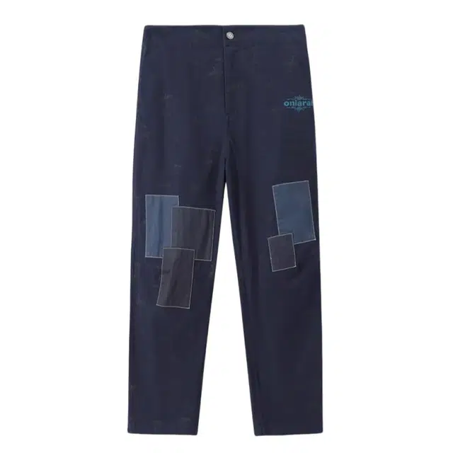 鬼洗 黑标石化古乌符号补丁拼布绣花休闲裤 男款