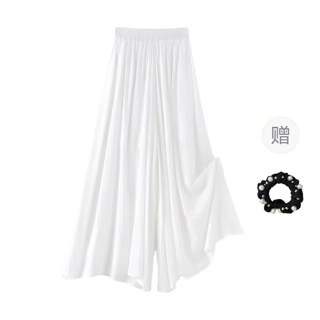 雾闪闪 时尚简约慵懒山本宽松阔腿高腰显瘦百搭休闲裤 女款