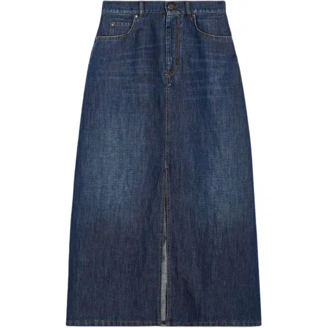 WEEKEND MaxMara Cotton Denim And Linen Skirt