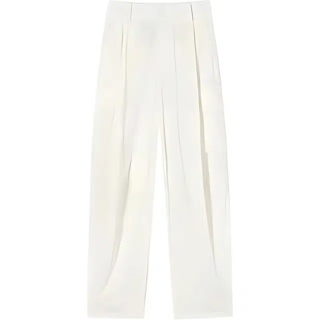 太平鸟女装 纯色廓形多口袋工装休闲裤 女款 米白