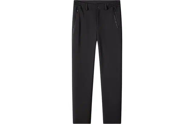 探路者 纯色加绒加厚直筒冲锋裤 女款 黑色