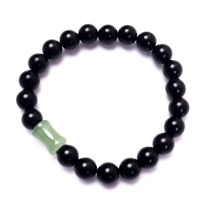 彗时 文昌阁节节高升竹节国风纳福新中式国潮文玩复兴复古素圈佛珠幸运锦鲤考研考试上岸百搭 黑檀 手串 男女同款情侣款 绿檀