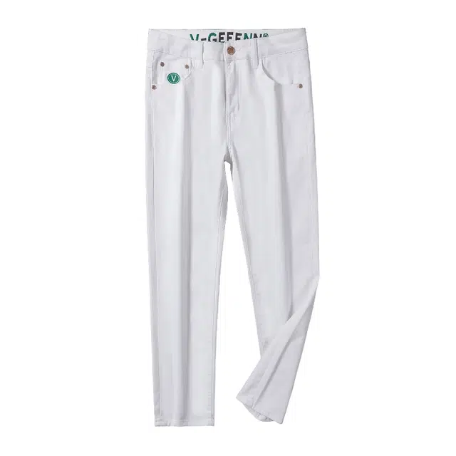 吉肯蒂 九分弹力修身小脚裤百搭薄款加长裤牛仔裤 男款